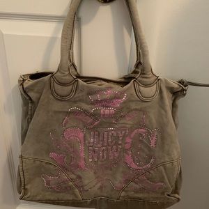 Juicy Couture canvas shoulder bag.